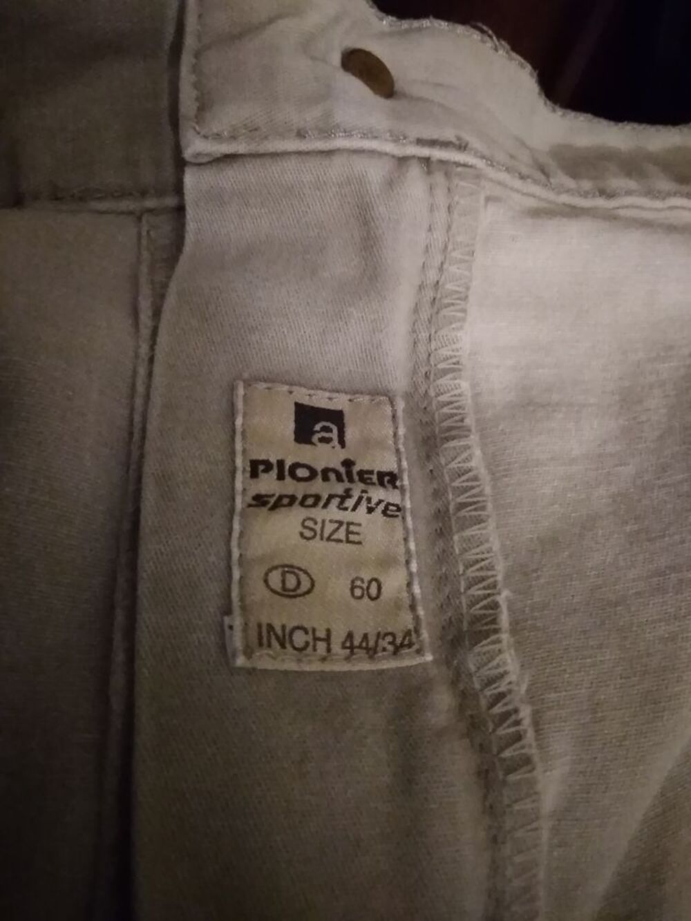 Pantalon homme pionnier beige Vêtements