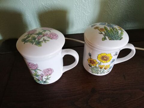 TASSES A TH� AVEC FILTRE  MOTIF FLEURS 0 Montigny Le Roi (52)