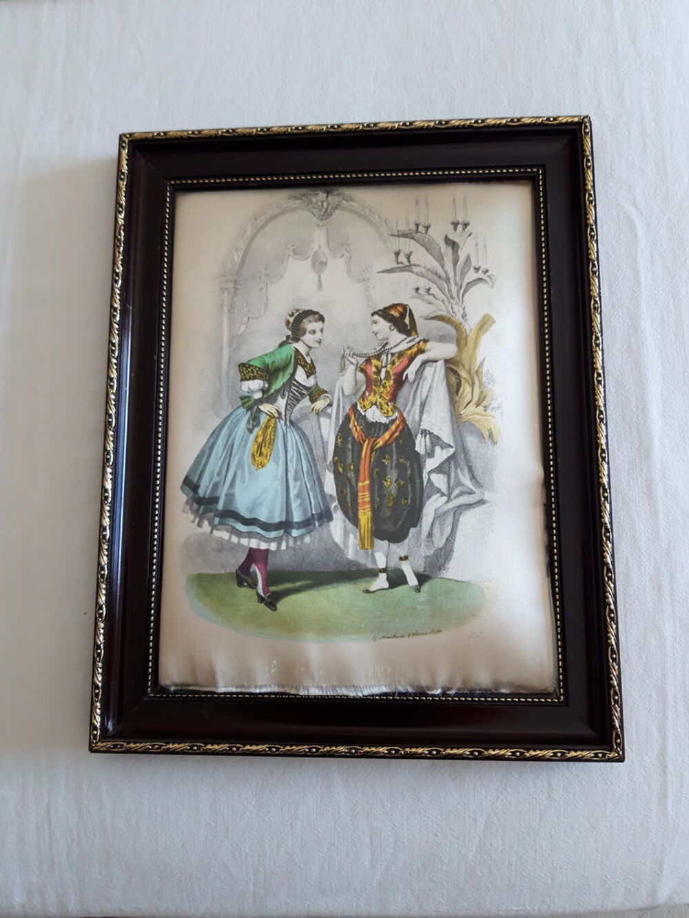 Cadre, reproduction d un tableau sur Soie Décoration