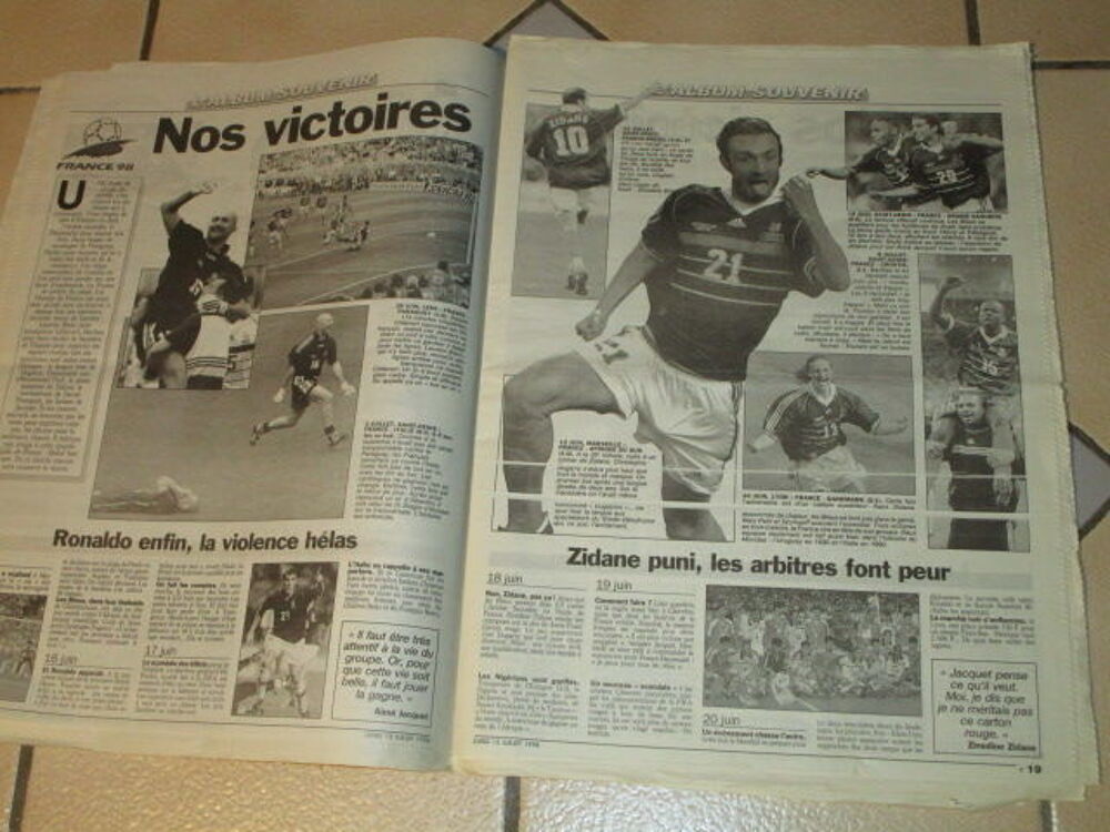 PARISIEN 13 JUILLET 1998 VICTOIRE COUPE MONDE FOOTBALL 