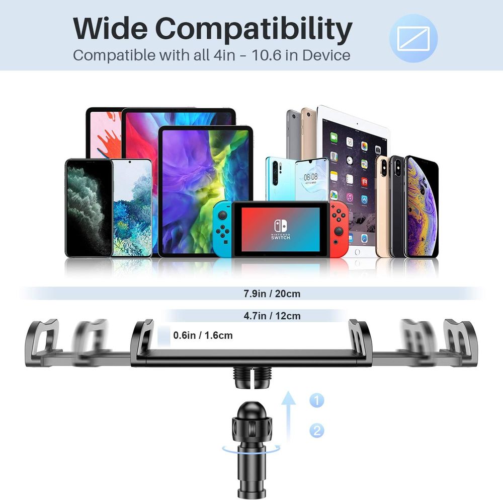 Support Tablette avec col de Cygne R&eacute;glable - 76 cm de Long Téléphones et tablettes