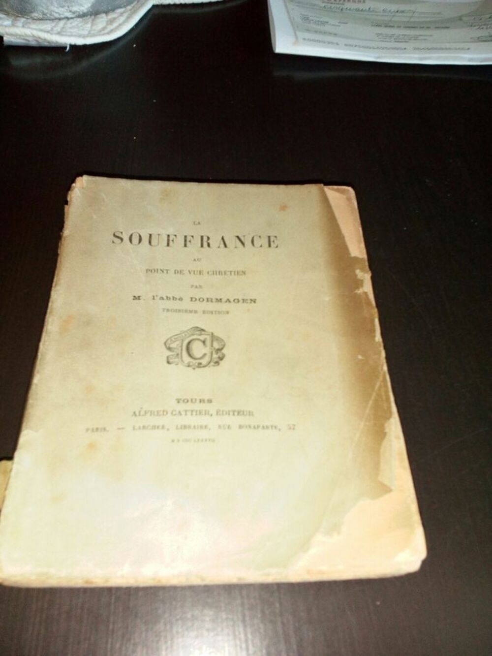 la souffrance m. L'abb&eacute; Dormagen 1879 Livres et BD
