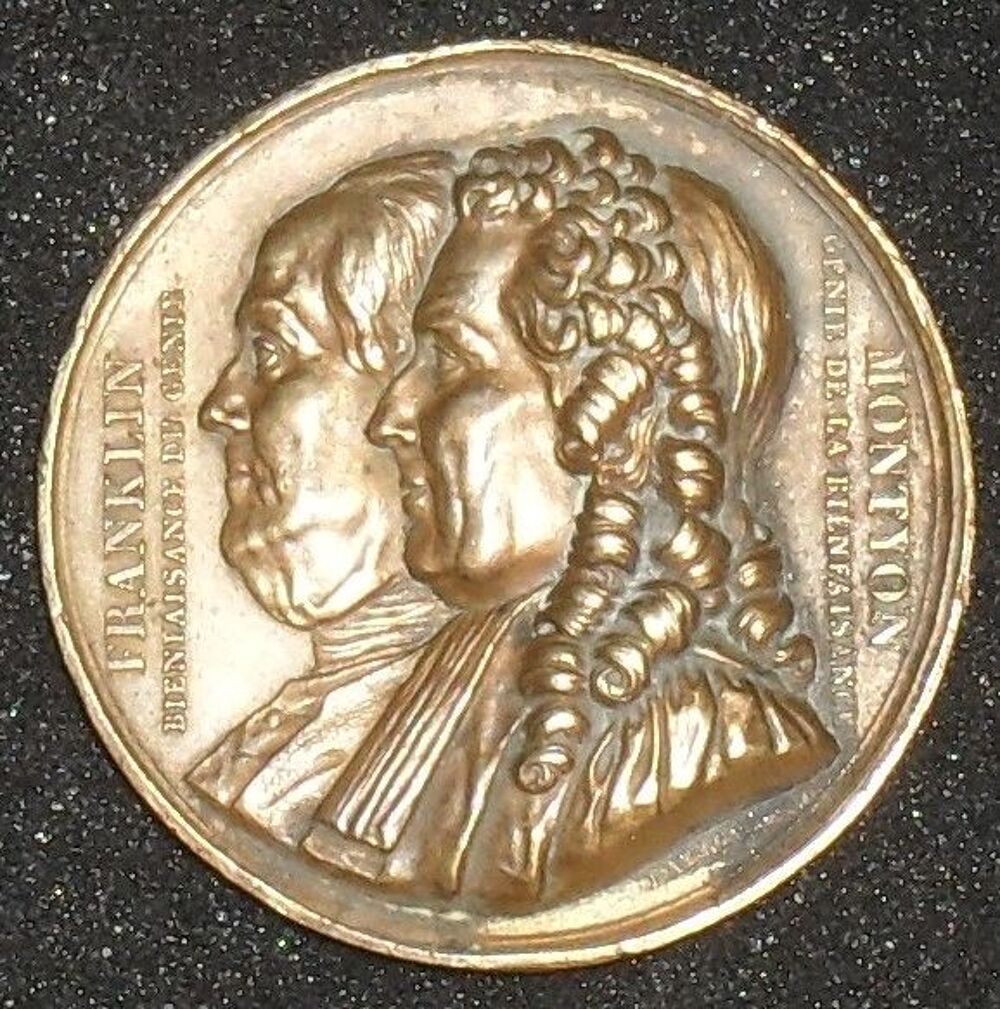 M&Eacute;DAILLE DE LA SOCIETE FRANKLIN ET MONTYON - 1833 