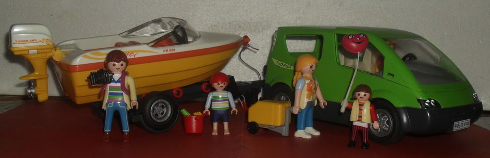 Playmobil Voiture Remorque et Hors-bord Jeux / jouets