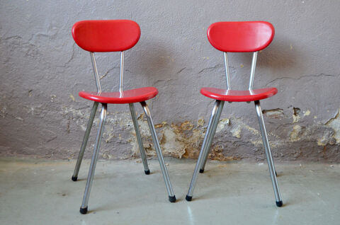 Paire de chaises au design vintage midcentury 160 Wintzenheim (68)