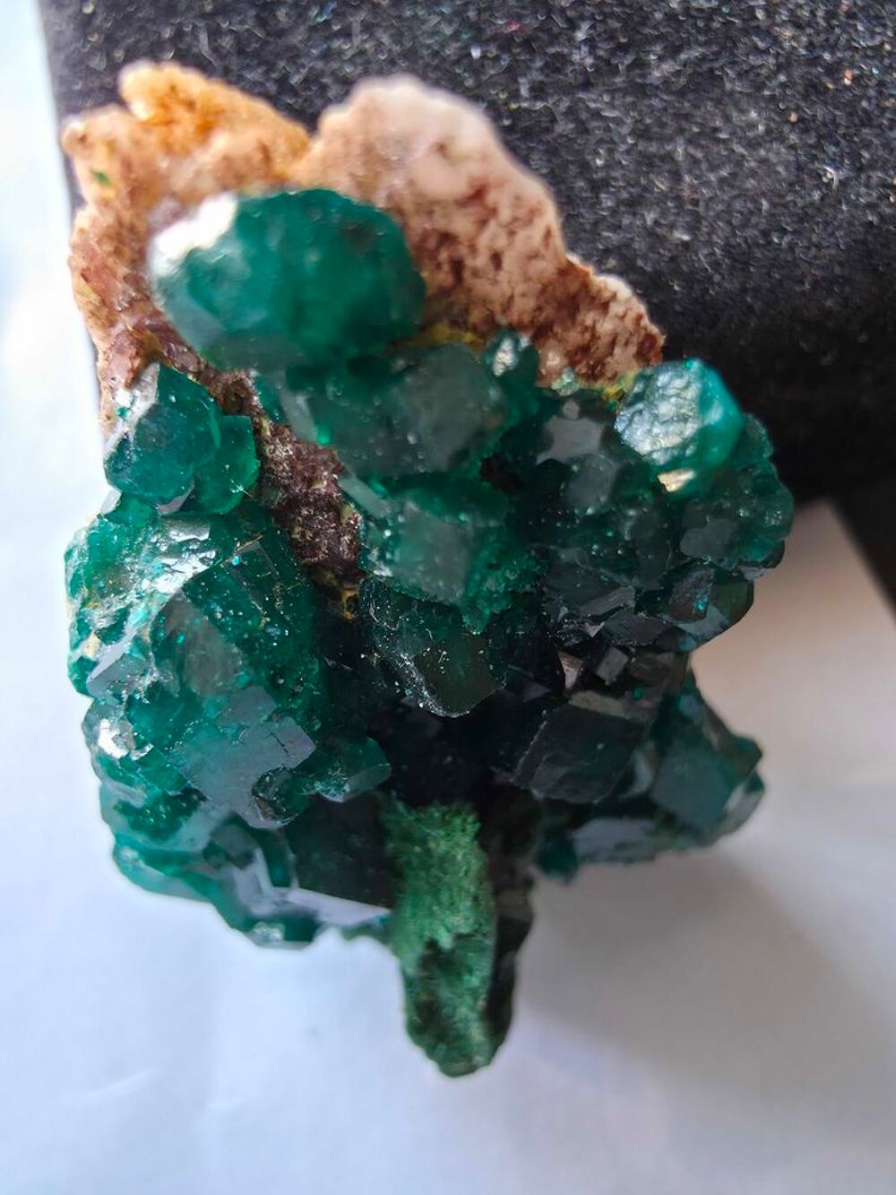 V&eacute;ritable Dioptase Vert Emeraude-Sp&eacute;cimen Rare 