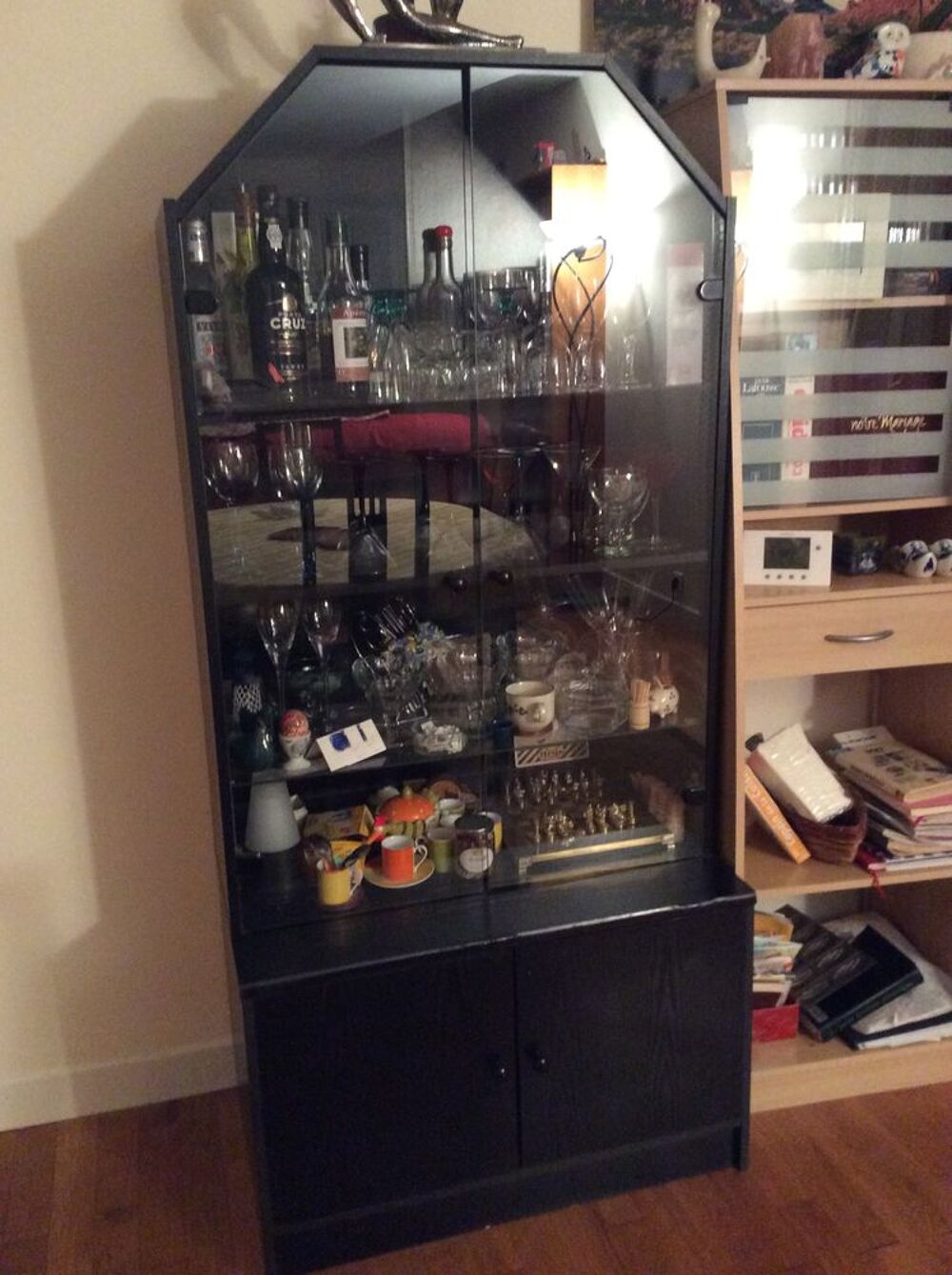 Ensemble meuble hifi et vaisselier Ikea noir Meubles