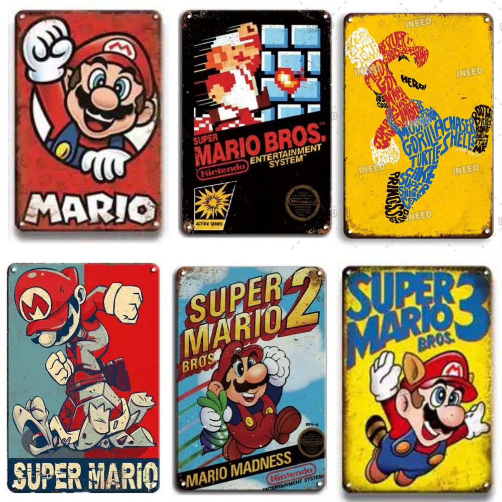 PLAQUES D&Eacute;CO VINTAGE en M&eacute;tal ? MARIO - COLLECTOR 