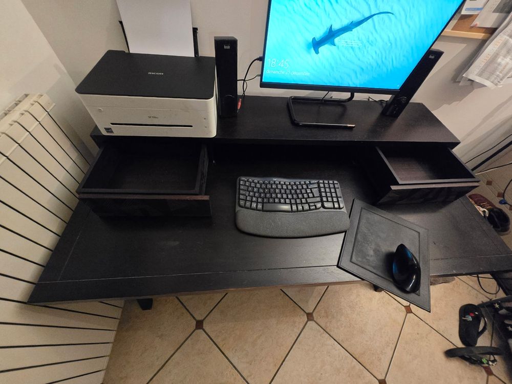Bureau (secr&eacute;taire) avec r&eacute;hausse Roche Bobois Meubles