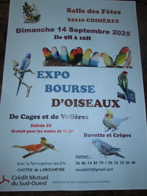 Expo-Bourse D'oiseaux 2 33210 Coimres