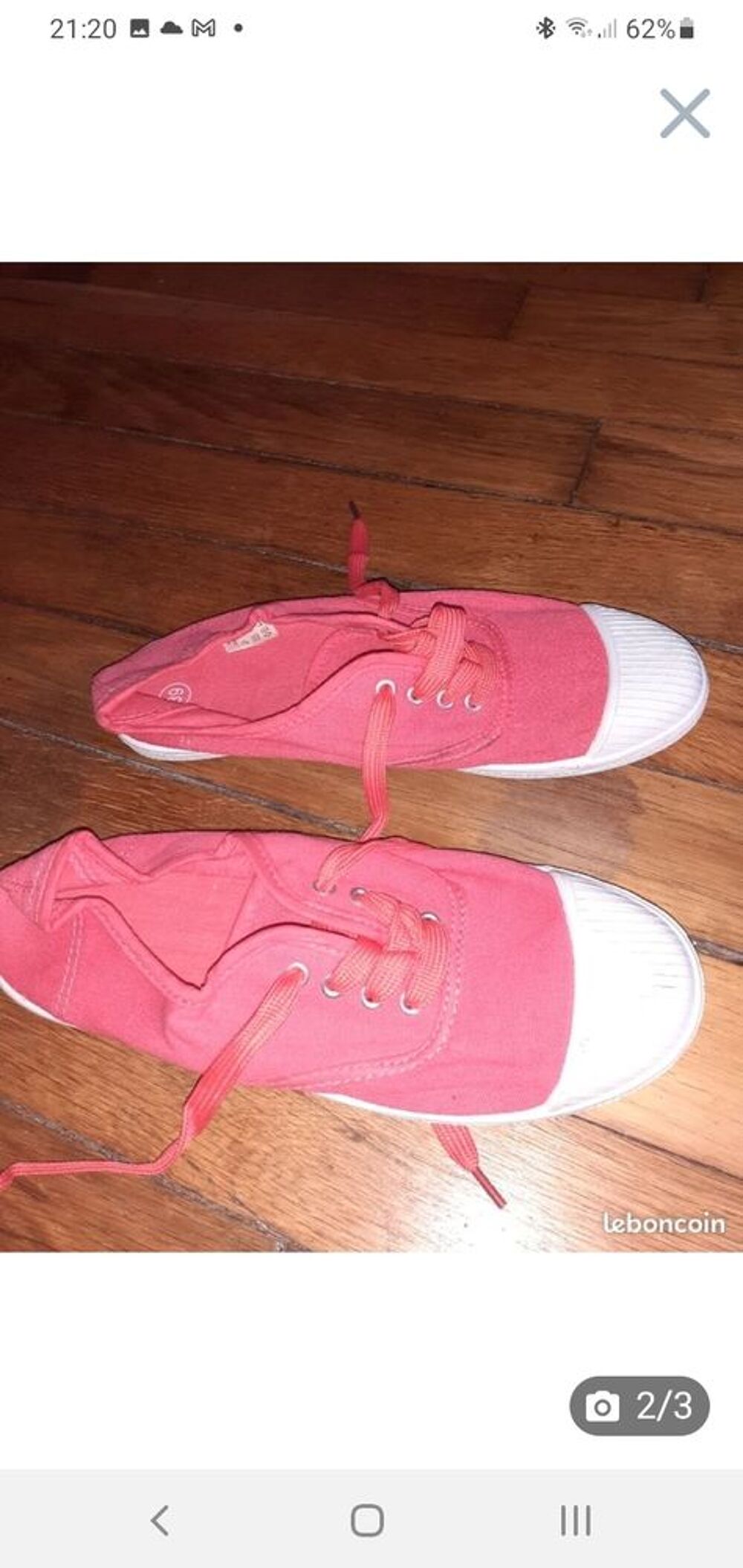 basket &eacute;t&eacute; corail 39 neuf Chaussures