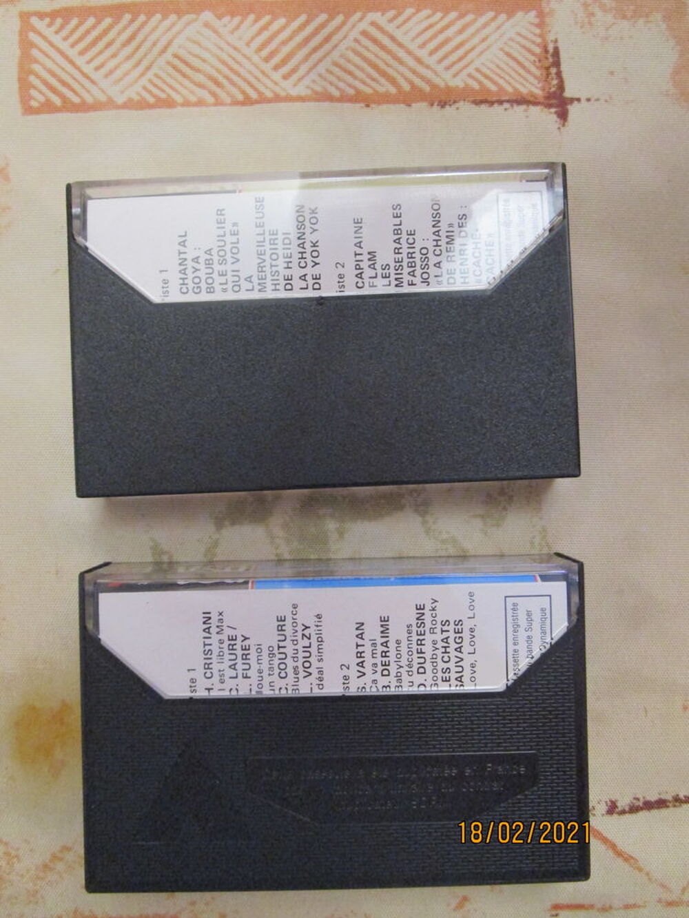 lot de deux cassettes audio VSD Audio et hifi