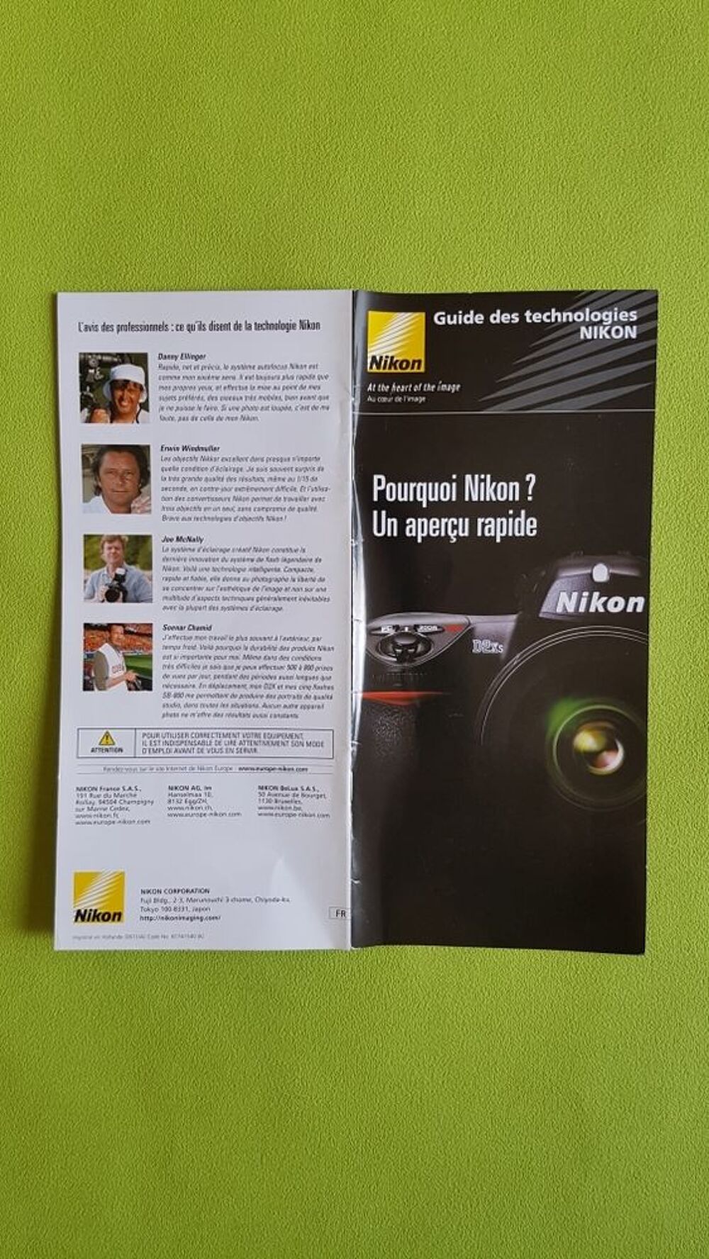 GUIDE DES TECHNOLOGIES NIKON Photos/Video/TV
