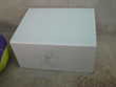 Meuble tiroir blanc + Verre tremp&eacute; opaque N&deg; 640 Meubles