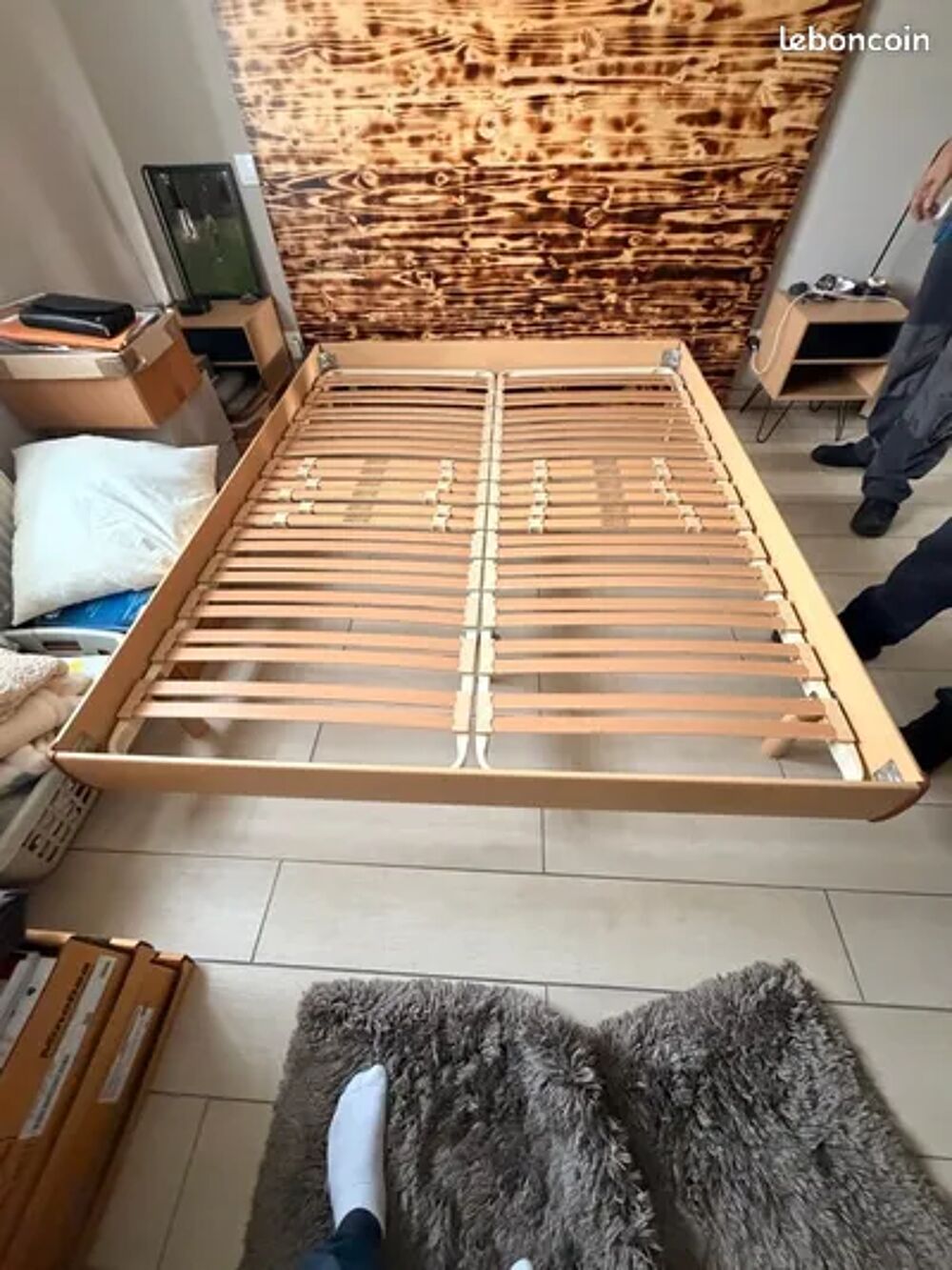 Lit 160x200 + 2 sommiers + 1 matelas Meubles