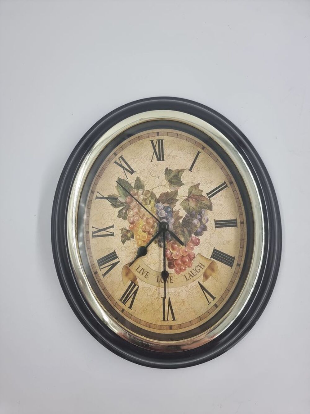Horloge (Live Love Laugh) imitation bois Décoration