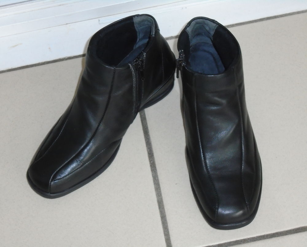Bottines cuir noir Chaussures