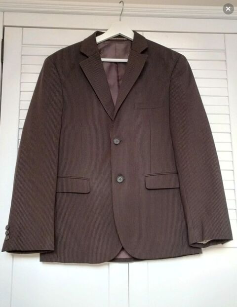 Ensemble de Costume Marron Fonc avec de Fines Rayures 10 Maureilhan (34)