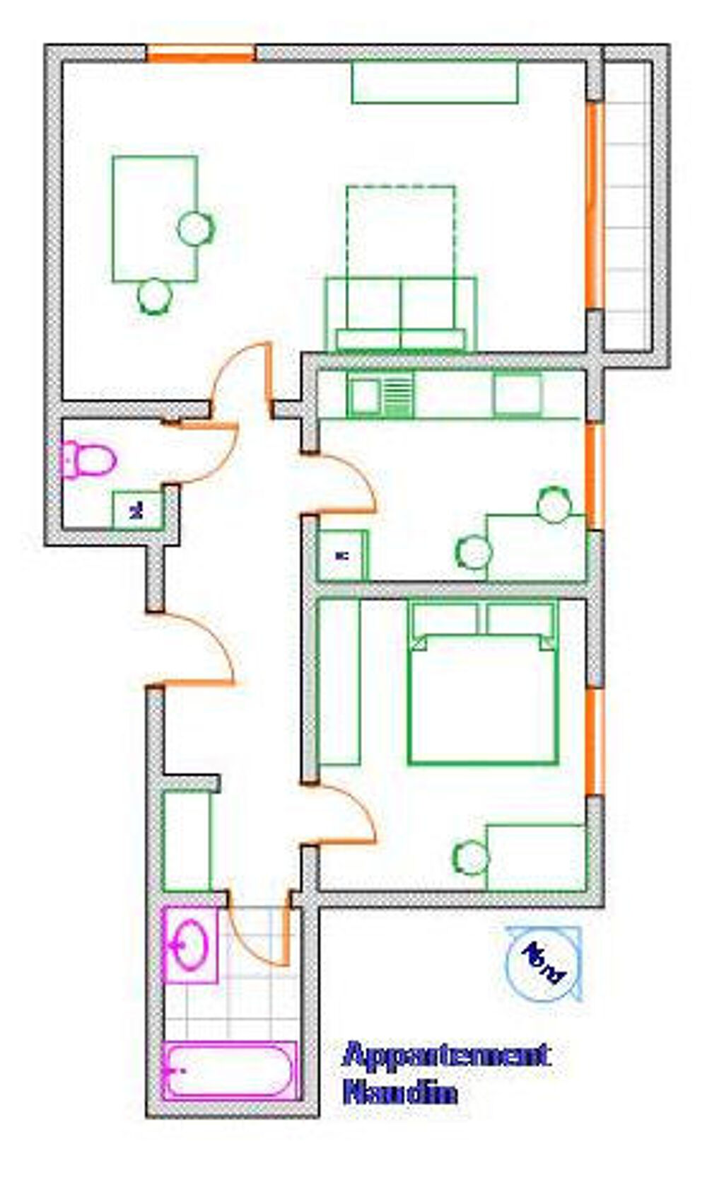Location Appartement à Annemasse un grand Appartement T2 meublé, colocati Annemasse