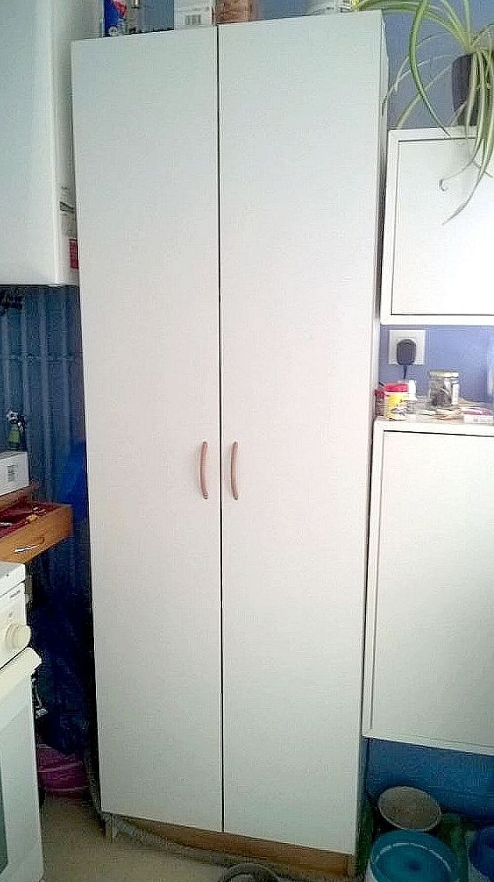 Placard colonne cuisine 2 portes blanc Meubles