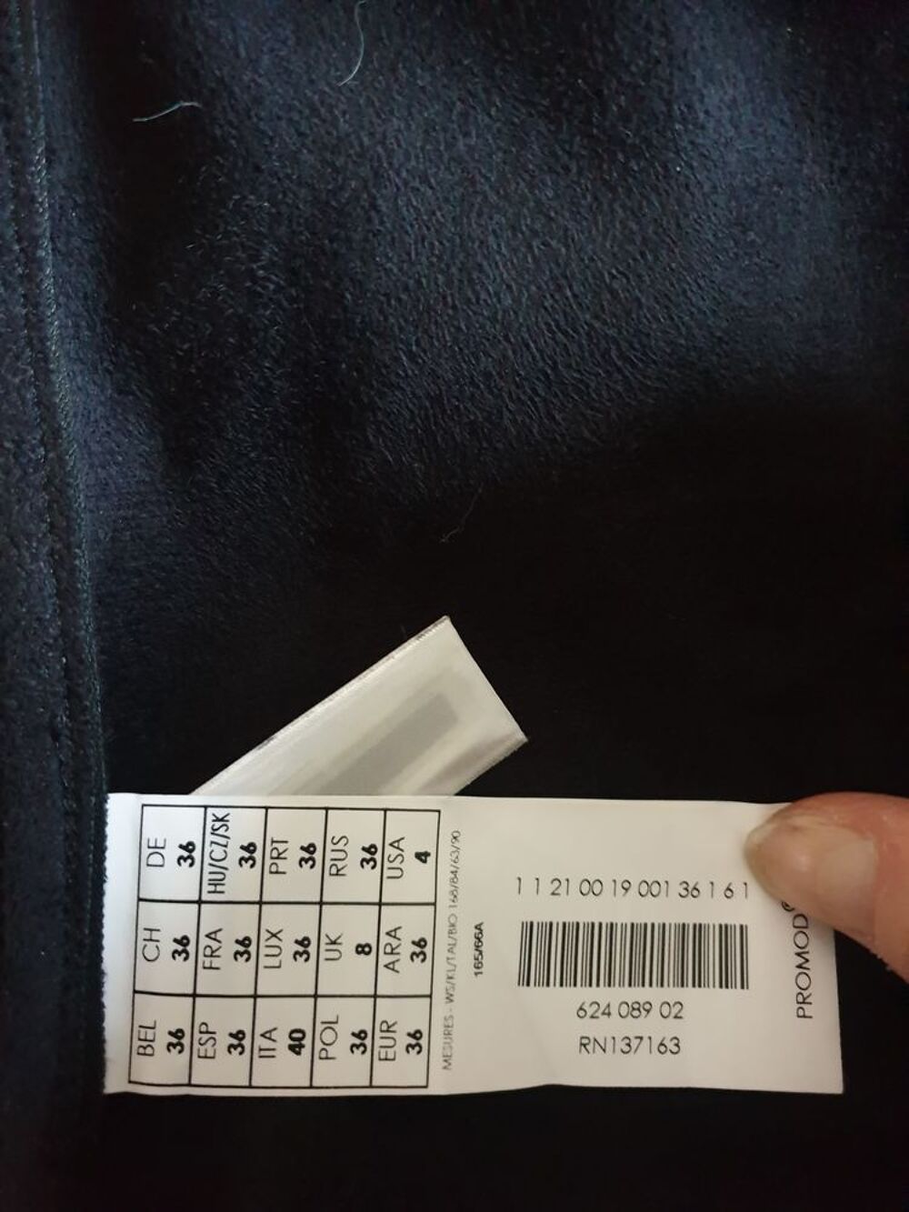 Jupe effet cuir noir Droite Mi-longue, T36, Promod, NEUVE Vêtements