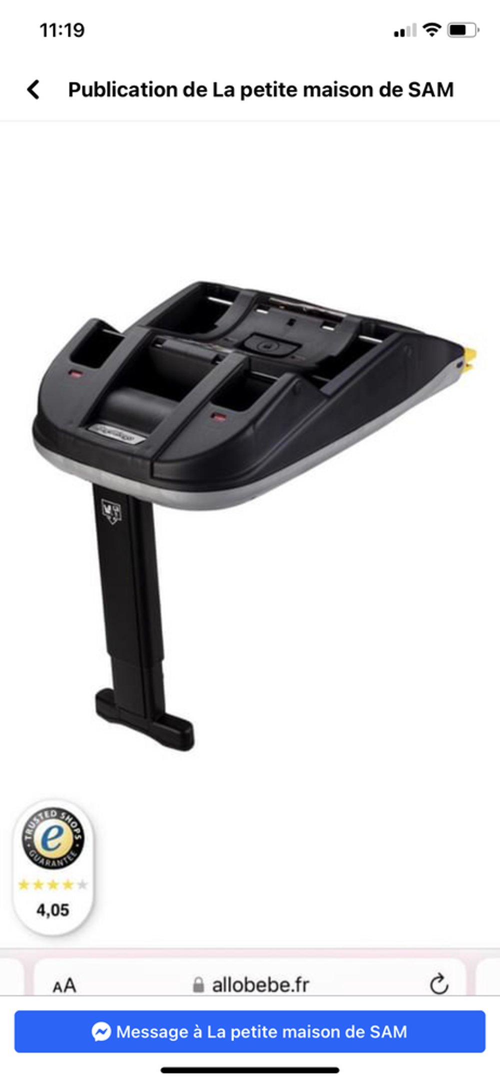 Base isofix pegperego Puériculture