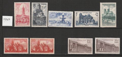 Timbres Neufs Ann�es 40 Charni�res clean 10 Valros (34)