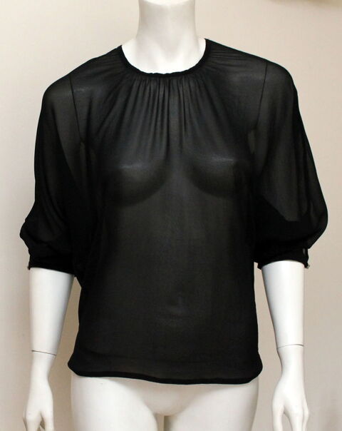 Blouse soie noire VERSACE T.38 Fr 100 Issy-les-Moulineaux (92)