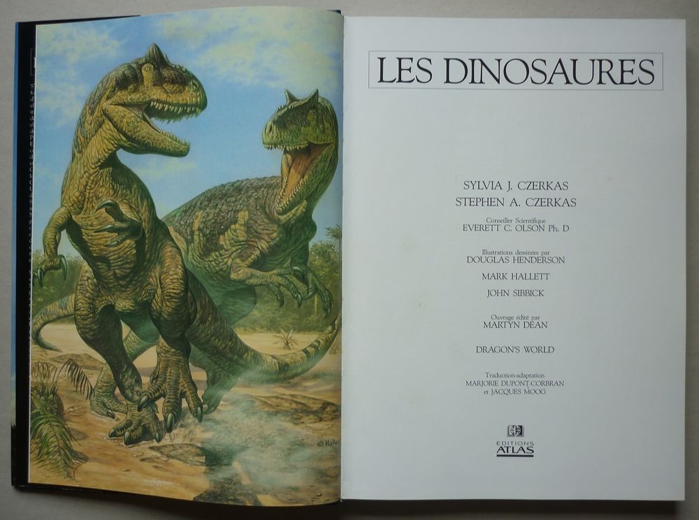 LES DINOSAURES Sylvia et Stephen Czerkas &Eacute;dit. ATLAS 1990) Livres et BD