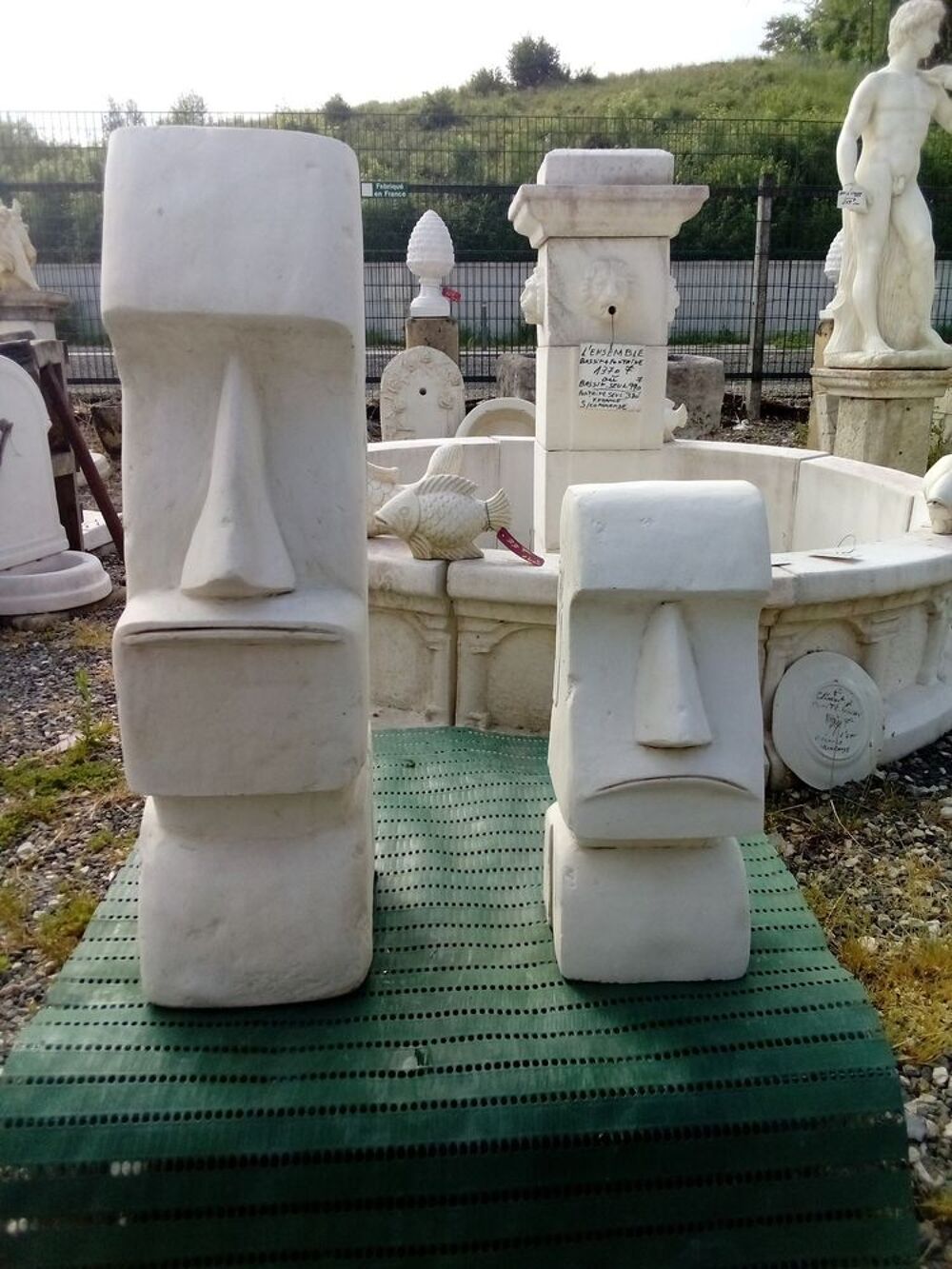 Moai en pierre Décoration
