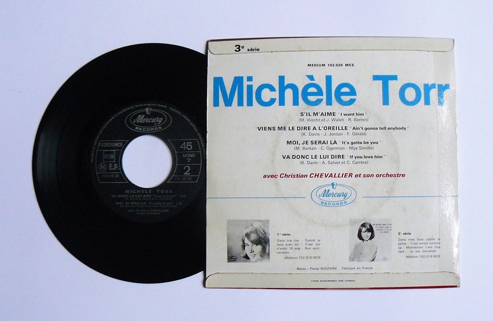  EP Mich&egrave;le TORR : Viens me le dire &agrave; l'oreille - Mercury CD et vinyles