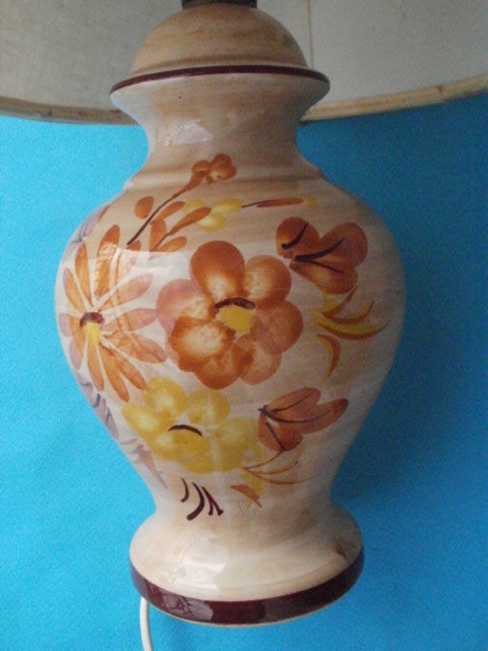 2 lampes de chevet, pied porcelaine Décoration