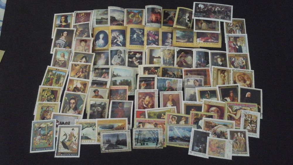 Timbres sur les tableaux oeuvres art 
