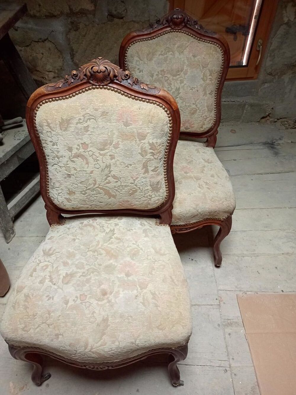 chaise de salon Louis XV en tapisserie Meubles