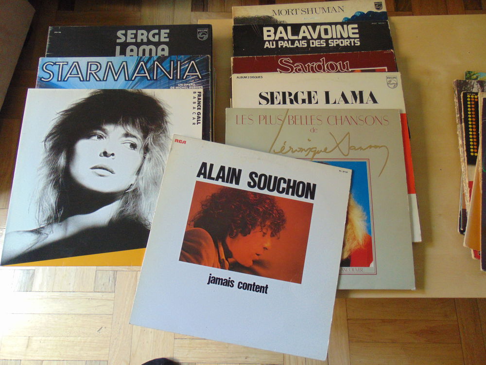 Lot de vinyls 33 tours vari&eacute;t&eacute; fran&ccedil;aise vintage CD et vinyles