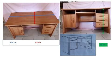 bureau + fauteuil 120 Bussy-Saint-Martin (77)