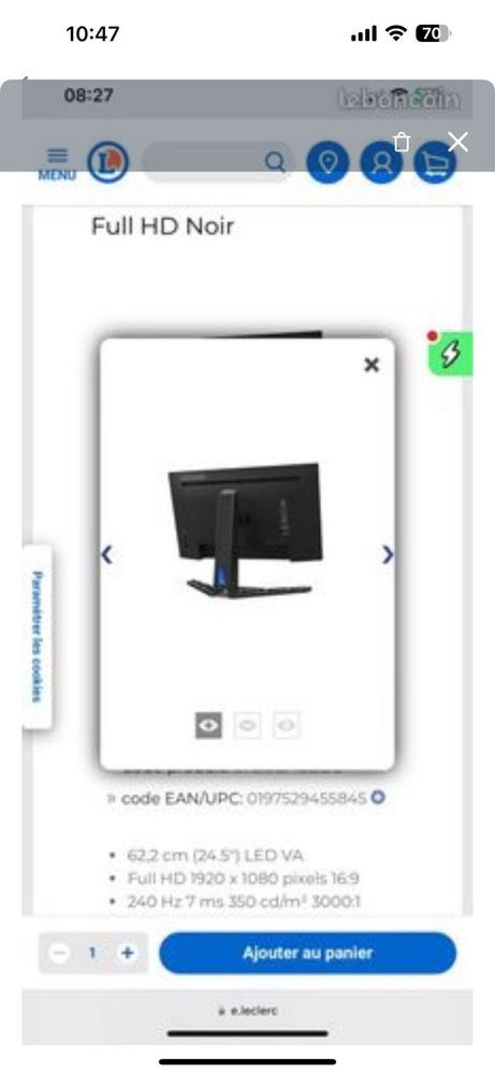 Ecran pc gaming Matériel informatique