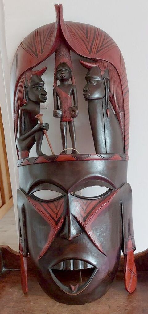 Masque africain sculpt mural 25 Winnezeele (59)