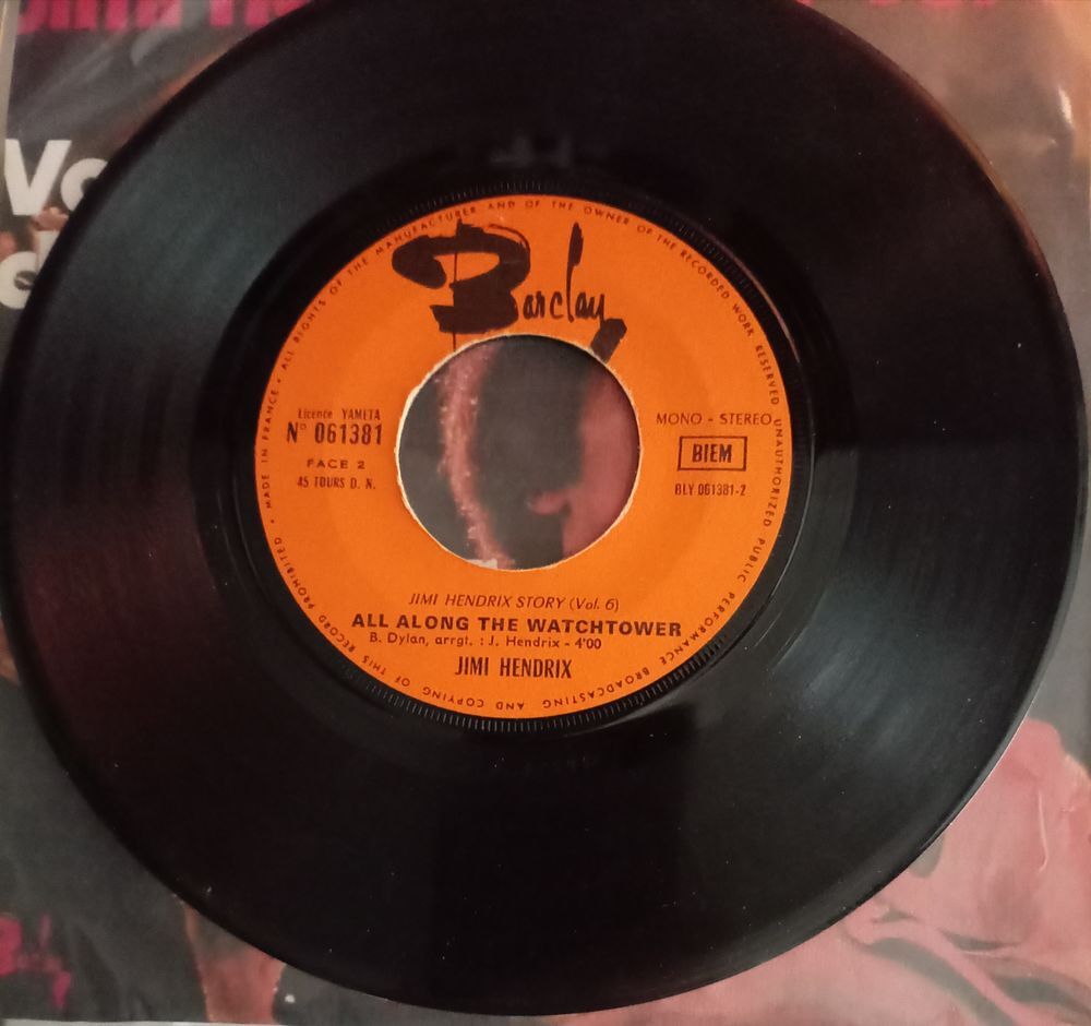 JOMI HENDRIX /2 X DISQUES VYNIL 45 TOURS DE JIMI HENDRIX / J CD et vinyles