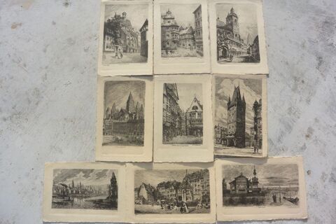 Mainz  / Mayence - 9 eaux-fortes de SCHWENZER  circa 1900 
45 Gargenville (78)