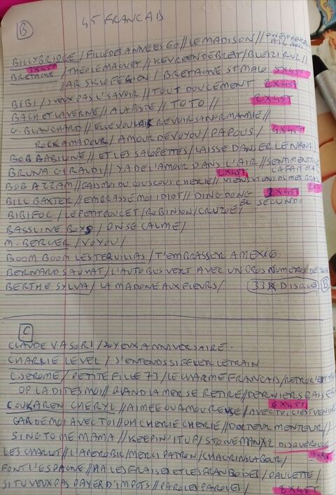 LOT DE 33 X DISQUES 45 TOURS FRANCAIS // B/ 20 Pont-Audemer (27)