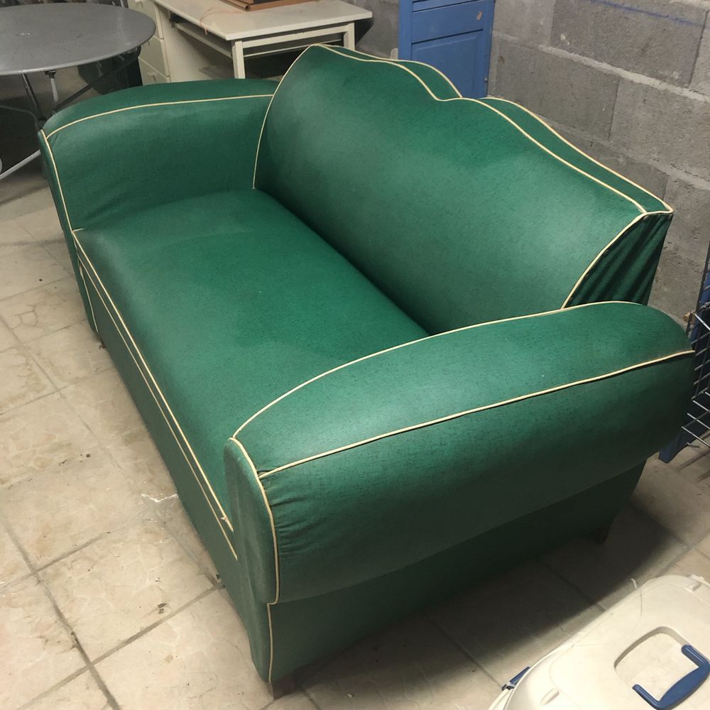 canap&eacute; vert art d&eacute;co 1930 convertible Meubles