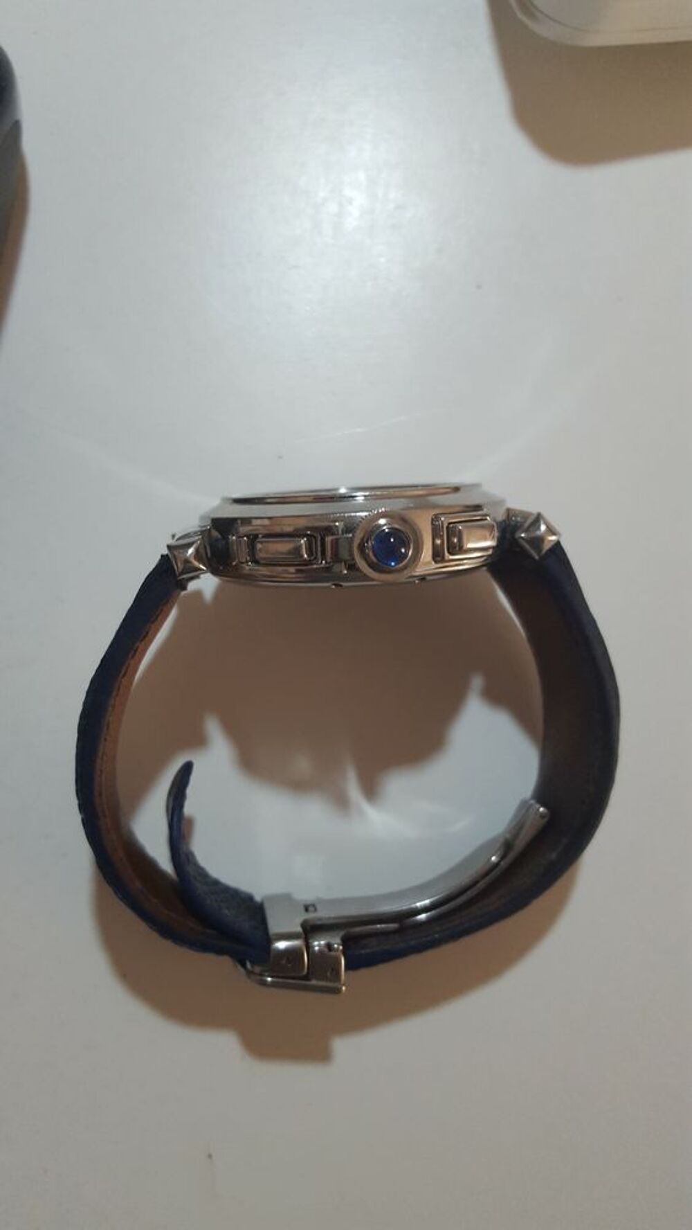 Cartier Pasha Chronographe 42 mm acier bracelet iguane Bijoux et montres