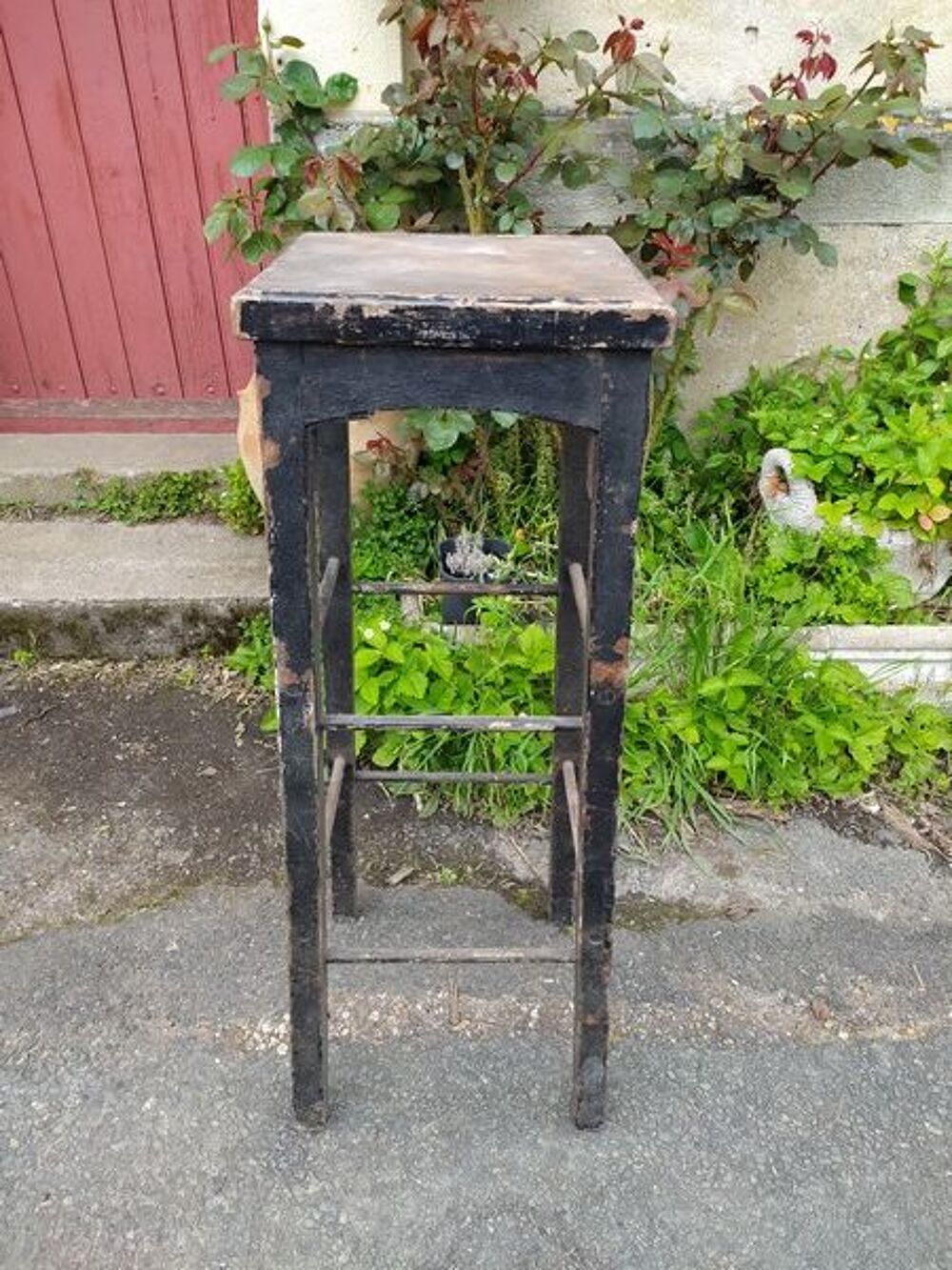 Ancien Tabouret d'Usine ou Sellette d'Atelier M&eacute;tal Bois Meubles