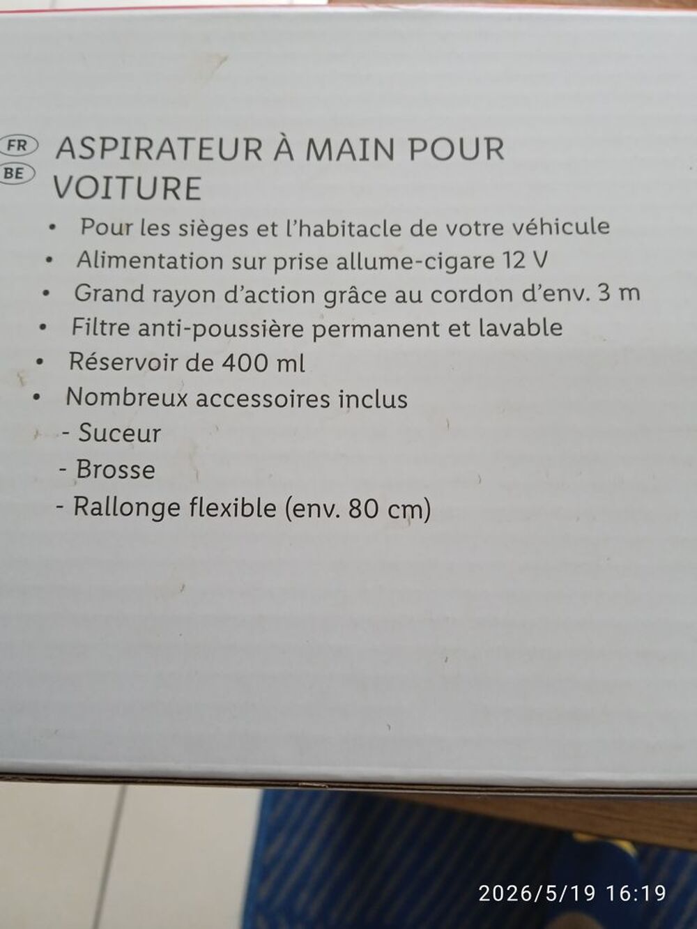 aspirateur voiture en 12 volts Bricolage