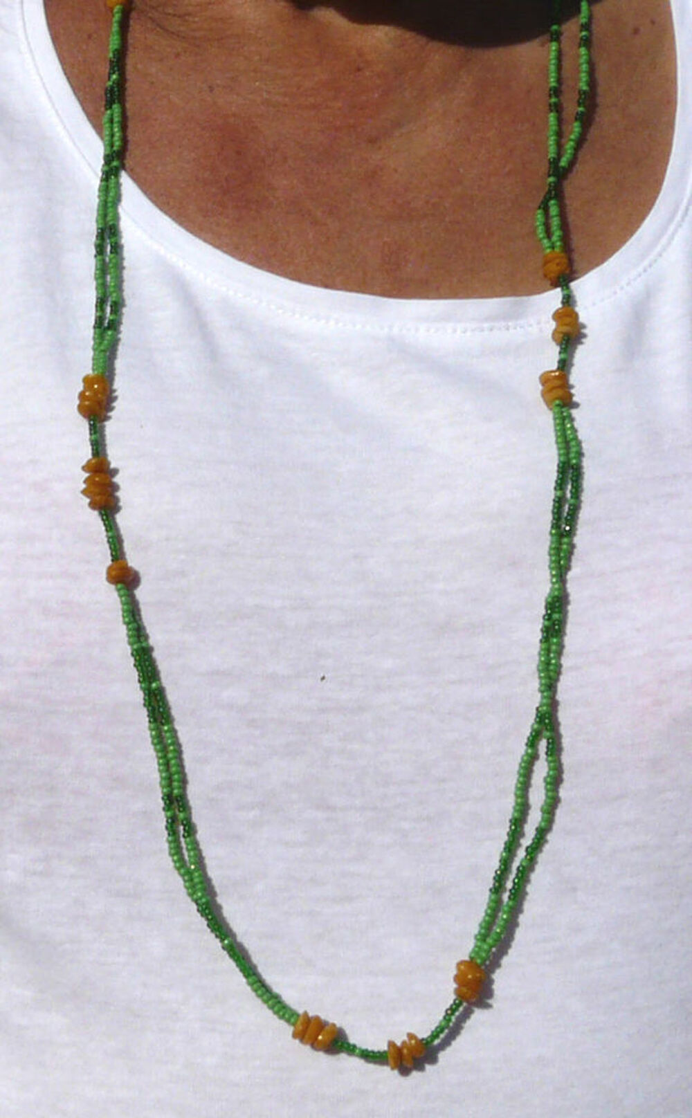 Collier Ethiopien de perles et coques naturelles ann&eacute;es 70's Bijoux et montres
