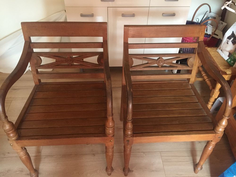 2 fauteuils en teck pour jardin Jardin
