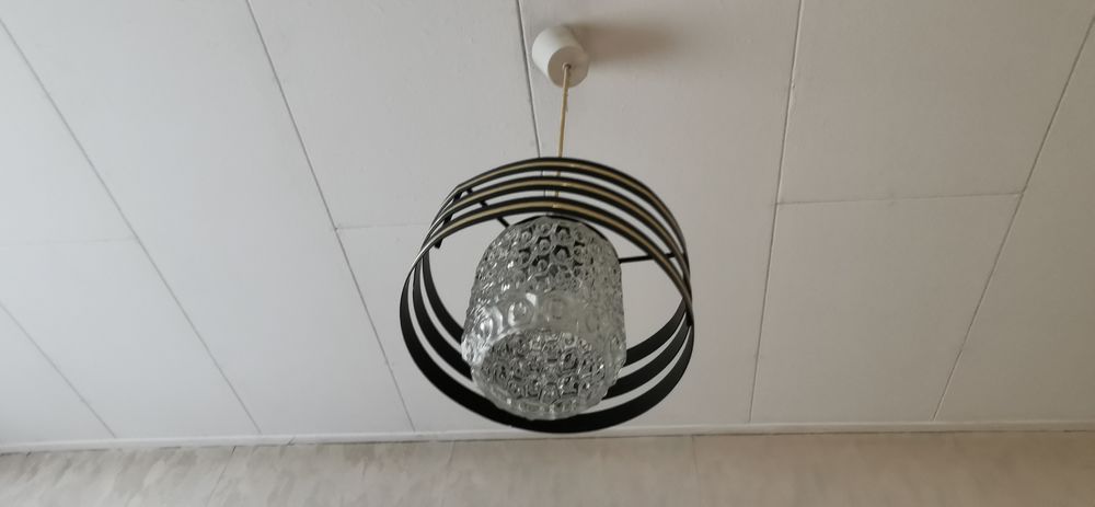 Lampe pendante vintage ann&eacute;e 70 Décoration