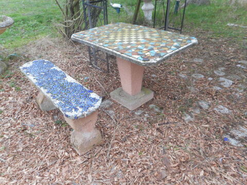 salon de jardin table avec jeu dame  et banc  + divers chose 150 Saran (45)