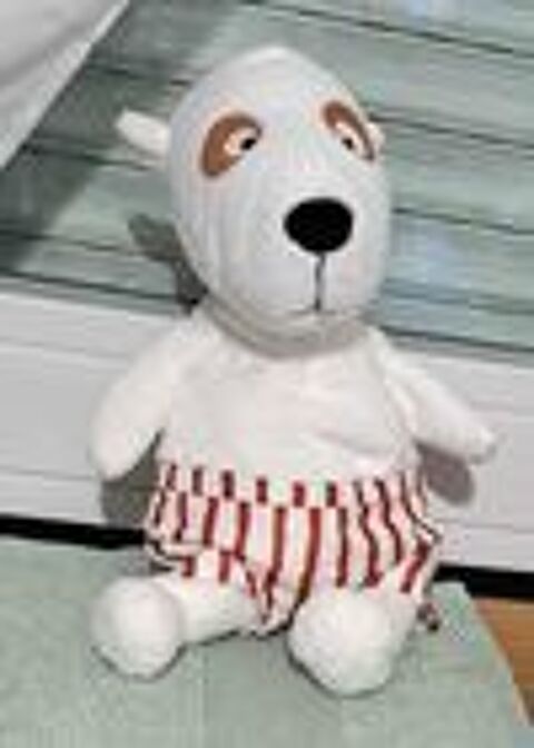 Peluche Chien blanc avec short 15 Antibes (06)